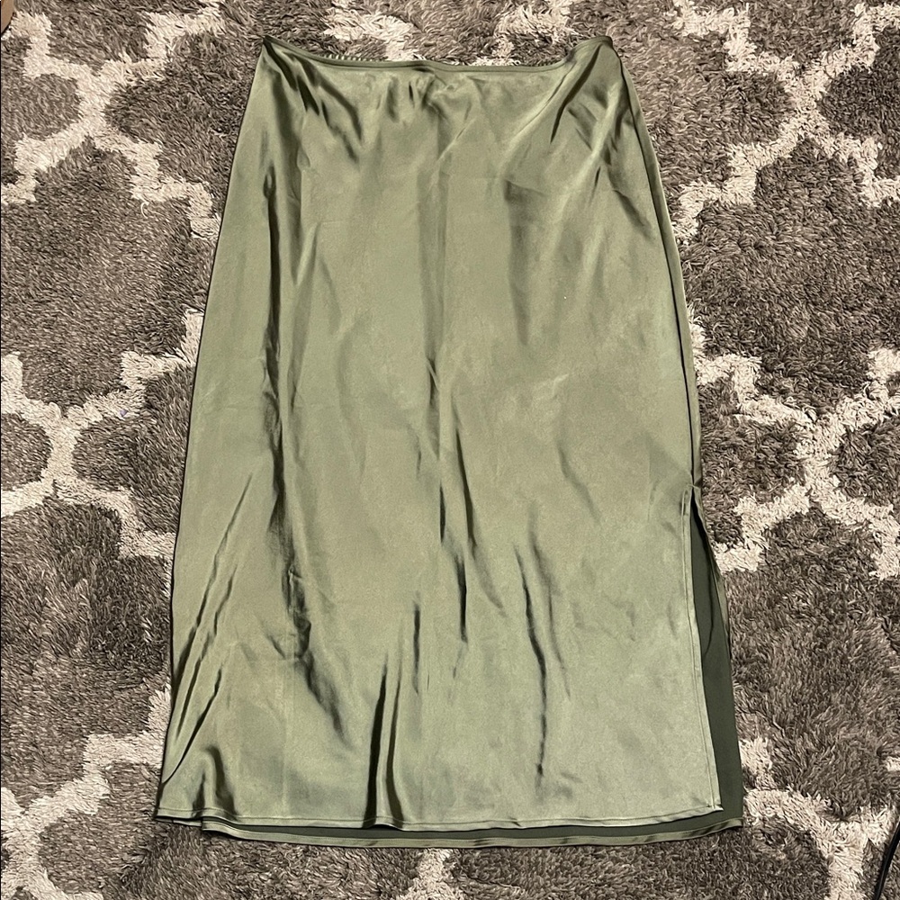 Old Navy Olive Green Midi Skirt